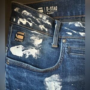 Men's Distressed Blue Skinny Jeans